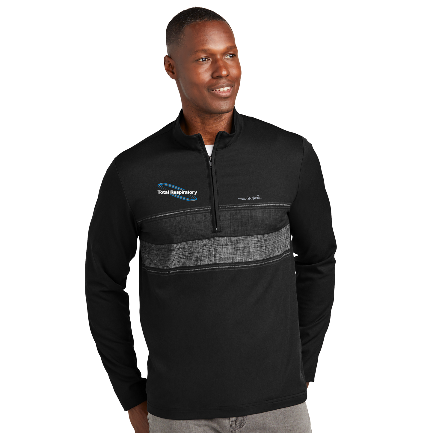 Travis Mathew Striped 1/4 zip