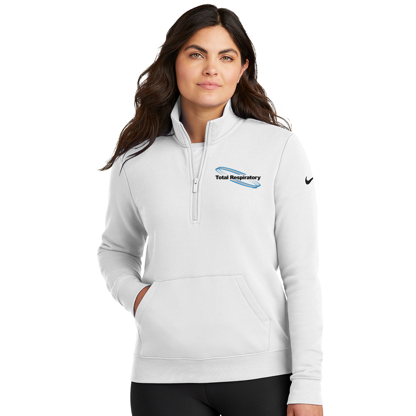 Nike Women's Club Fleece Sleeve Swoosh 1/2-Zip